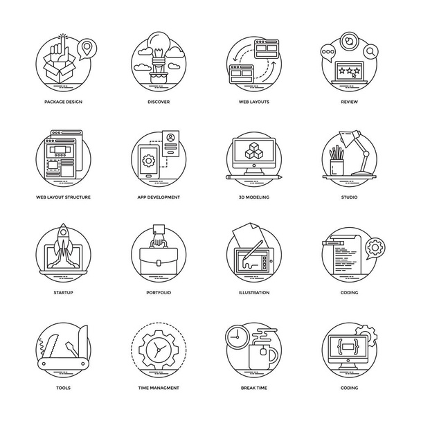 Collection d'icônes de développement Web et mobile
 - Vecteur, image