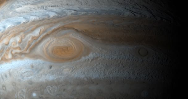 Velká rudá skvrna v planetě Jupiter rotační - Záběry, video