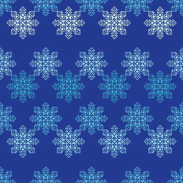 Seamless vector background with decorative snowflakes. Winter pattern. Textile rapport. - Vetor, Imagem