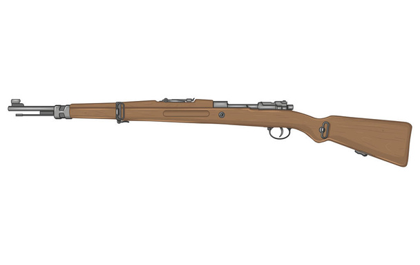 Bolt-action rifle chambered for the 7.92 mm Mauser - Vector, Image