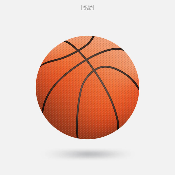 Basketbal geïsoleerd op witte achtergrond. Vectorillustratie. - Vector, afbeelding