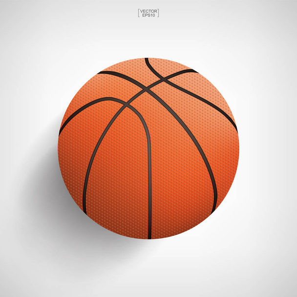 Баскетбольный мяч на белом фоне. Векторная иллюстрация
. - Вектор,изображение