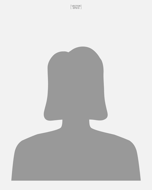 Nő ikon kép profil. Női ikonra. Emberi vagy ember jel és szimbólum a sablon design. Vektoros illusztráció. - Vektor, kép
