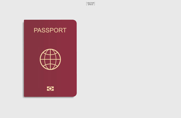 Червоний паспорт на білому тлі. Векторні ілюстрації
. - Вектор, зображення