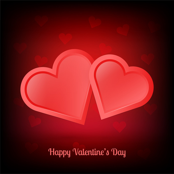 Illustration of pair of valentine heart - Vektor, obrázek