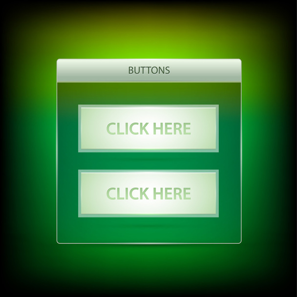 Vector buttons - click here. - Vector, imagen