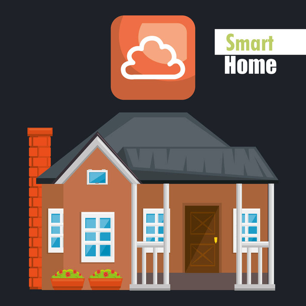 умный дом с облачным вычислительным сервисом
 - Вектор,изображение