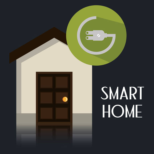smart house with energy power service - Vector, Image