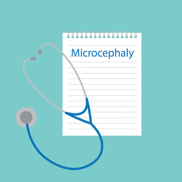 Microcéphalie écrite dans un carnet illustration vectorielle
 - Vecteur, image