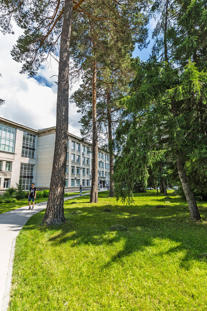Novosibirsk, Western Siberia, Russia - June 2, 2018: Novosibirsk state University (NSU). Main building - Фото, изображение