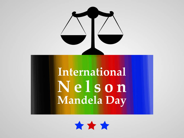 Illustration du contexte de la Journée Nelson Mandela
 - Vecteur, image