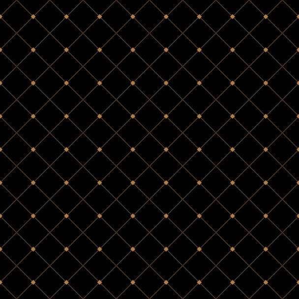 Geometric abstract seamless repeating vector ornament with diagonal dotted lines squares. - Wektor, obraz