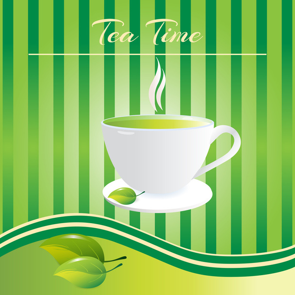 Cup of tea background. Vector illustration - Vector, Image
