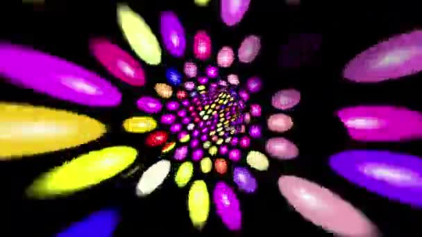 Abstract kleurrijk stippen tunnel - Video