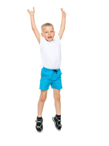 Little boy jumping - Foto, imagen