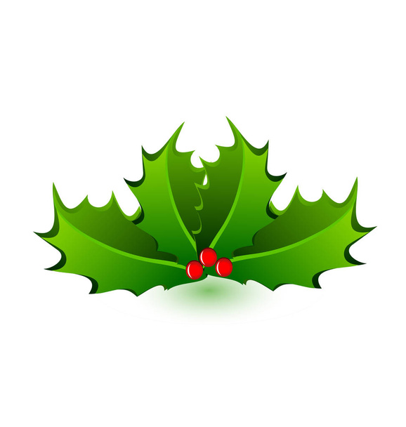 Karácsonyi fagyöngy ünnepe ikon-vektoros - Vektor, kép
