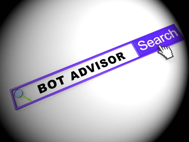Bot Advisor Chatbot Assistance Aiuto 2d Illustrazione mostra online competenza e supporto da intelligenza artificiale
 - Foto, immagini