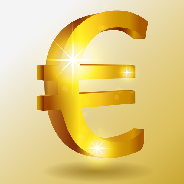 Vecteur euro doré symbole
 - Vecteur, image