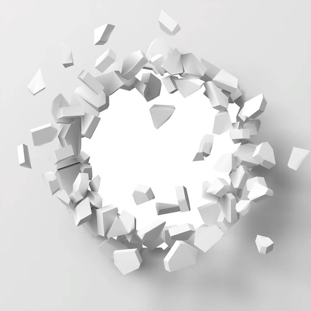 illustration vectorielle de mur explosif avec zone libre au centre pour tout objet ou arrière-plan
 - Vecteur, image