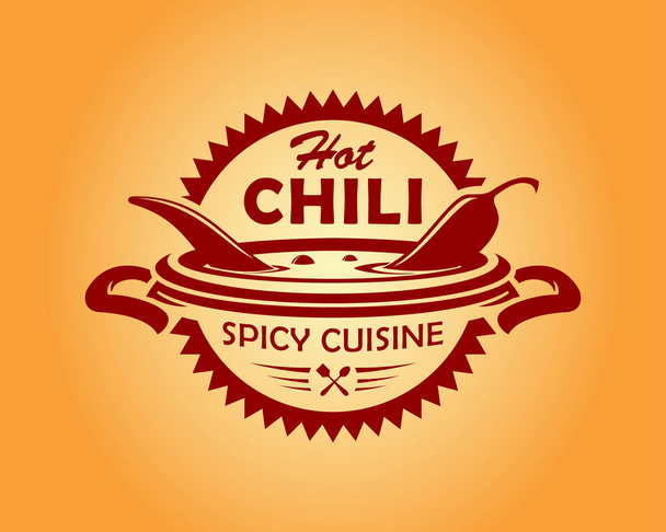 Chili picante icono de cusina picante
 - Vector, imagen