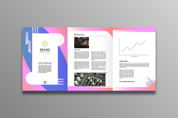 Obchodní brožura design stylový a moderní styl - Vektor, obrázek