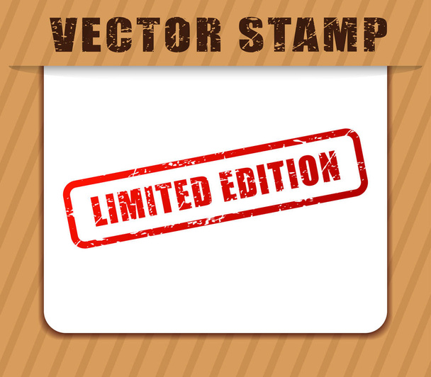 Ilustración de palabras rojas de edición limitada tamponadas
 - Vector, imagen