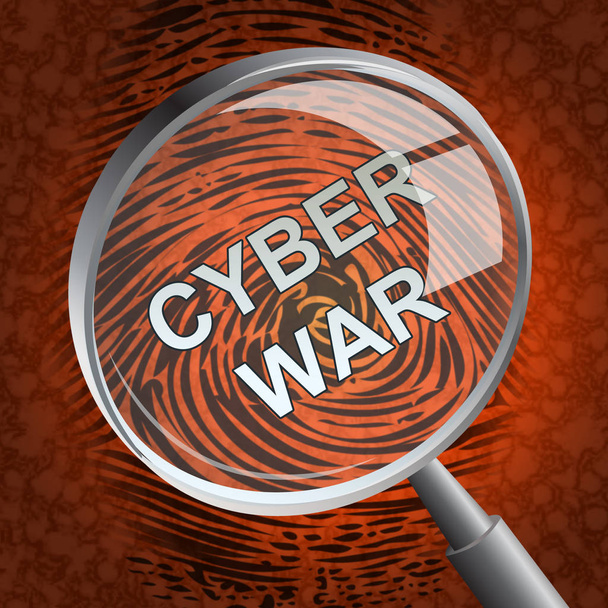 Cyberwar Virtual Warfare Hacking Invasion 3d Rendering Mostra Governo Cyber Guerra o esercito Cyberterrorismo Combattimento
 - Foto, immagini