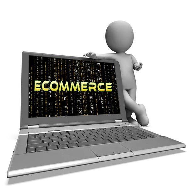 La piattaforma di e-commerce Virtual Marketplace Portal 3d Rendering mostra l'utilizzo di un E-Store virtuale per mostrare software o prodotti
 - Foto, immagini