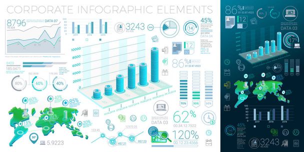 Vállalati Infographic elemek - Vektor, kép