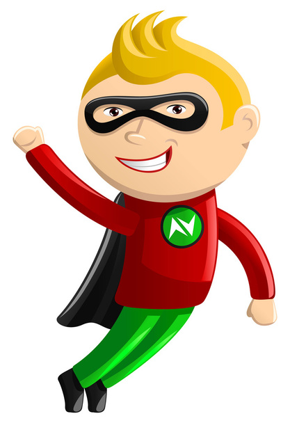 Mascote de super-herói - Nitro Boy
 - Vetor, Imagem