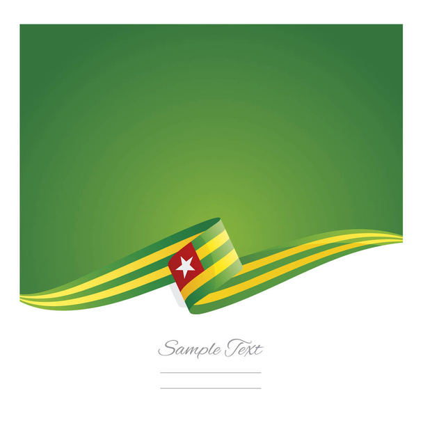 Nieuwe abstracte Togo vlag lint - Vector, afbeelding