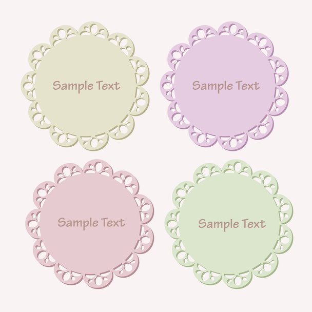 Vector set of lace frames - Vector, Image