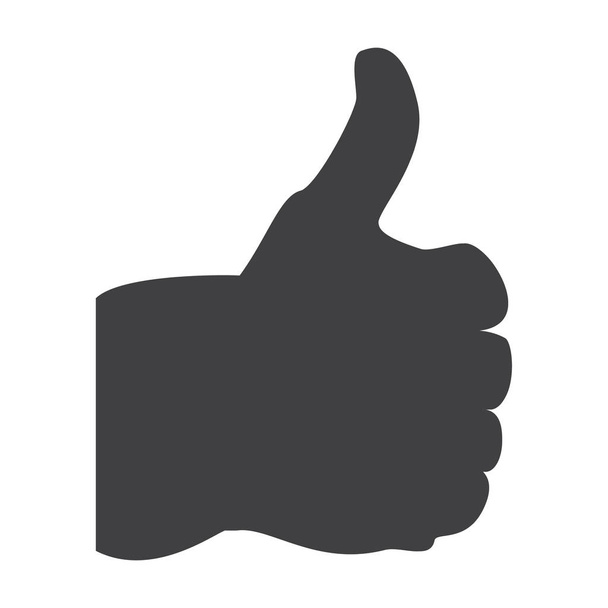 Raster like or share sign, symbol. Thumb finger up flat icon or button - Fotografie, Obrázek