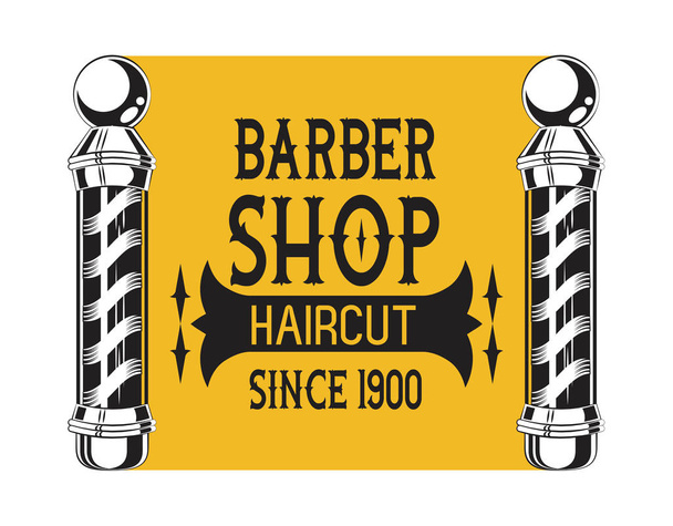 Emblema vintage del barbiere
 - Vettoriali, immagini