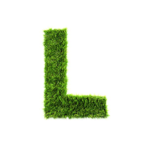 gras brief - l - hoofdletters - Foto, afbeelding