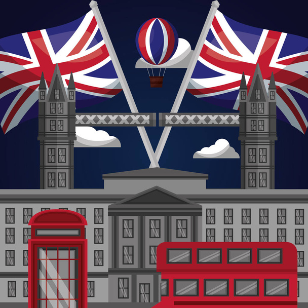 флаг Великобритании
 - Вектор,изображение