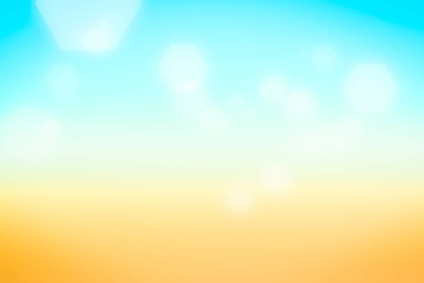 Zilveren zeshoek bokeh op zomer achtergrond wazig licht, Abstract onscherpe achtergrond met kleurovergang in felle kleuren. - Foto, afbeelding