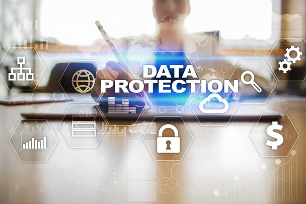 Προστασία δεδομένων, ασφάλεια στον κυβερνοχώρο, πληροφορίες ασφάλειας και κρυπτογράφησης. Internet τεχνολογία και επιχειρηματική ιδέα. - Φωτογραφία, εικόνα