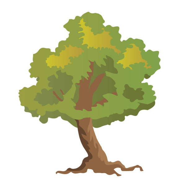 Chestnut tree in autumn, flat icon image  - Vektor, obrázek
