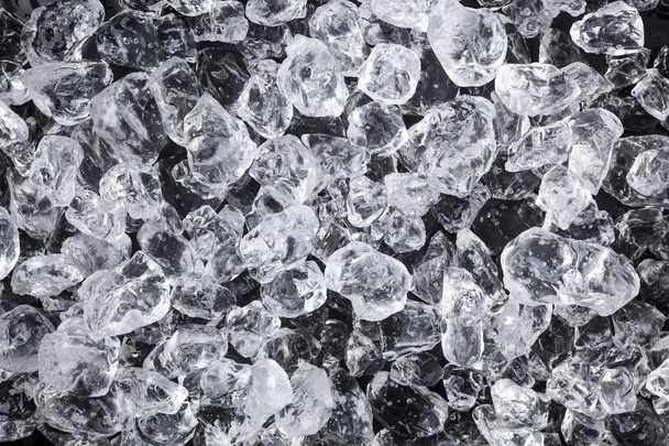 砕いた氷の背景、トップ ビュー - 写真・画像