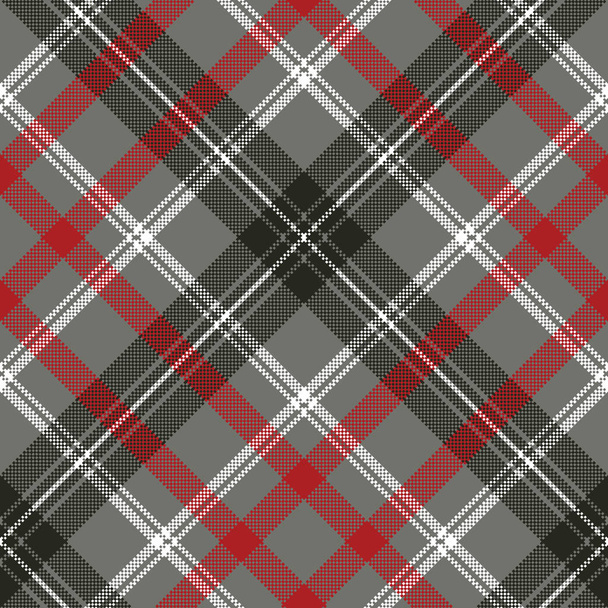 Gray check plaid pixel seamless pattern. Vector illustration. - Vector, Image