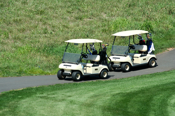 zwei Golfwagen auf dem Karrenweg - Foto, Bild
