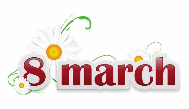 8 march flowers - Vector, Image