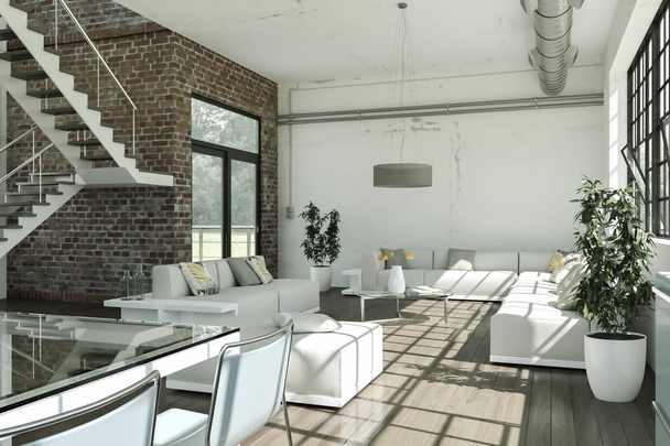 design interiéru moderní obývací pokoj - Fotografie, Obrázek