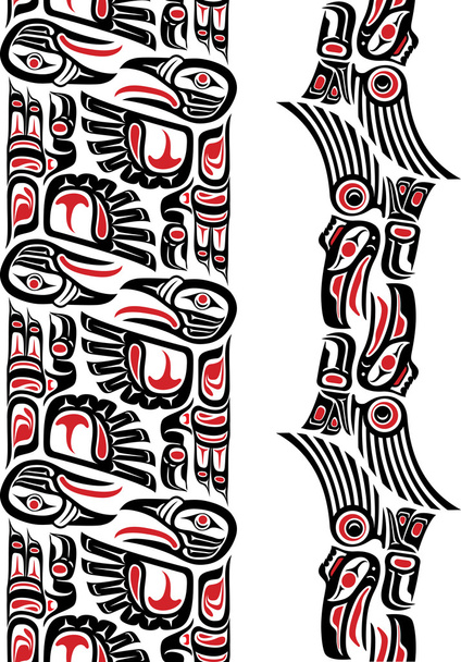 Tätowiermuster im haida-Stil - Vektor, Bild