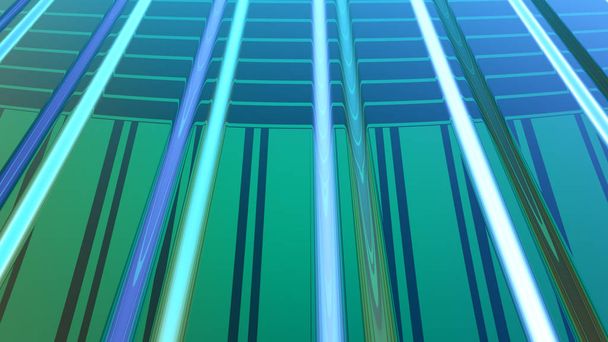 Faits saillants verts abstraits, ordinateur 3D rendant une brillante génération de surface en verre
 - Photo, image
