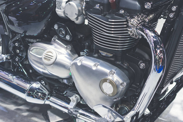 Motorcycle engine,detail of motorcycle engine. - Photo, Image