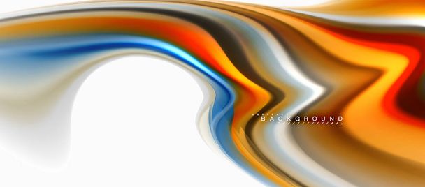 Fluid liquid mix colors concept on light grey background, curve flow, trendy abstract layout template for business or technology presentation or web brochure cover, wallpaper
 - Vector, imagen