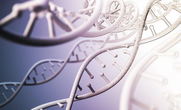 ланцюг ДНК людини на абстрактному тлі. 3D візуалізація
 - Фото, зображення