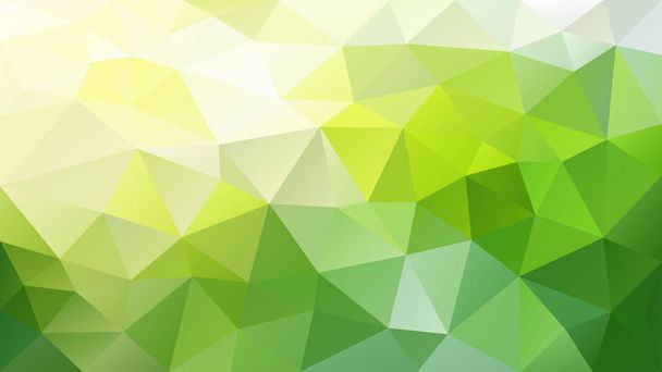 vektor nepravidelné polygonální pozadí abstraktní - trojúhelník nízké poly vzor - žlutá zelená barva - Vektor, obrázek